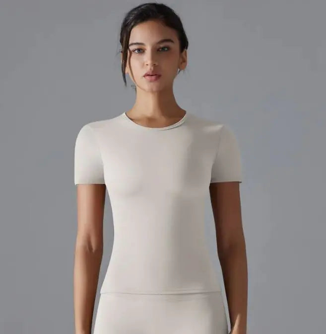 T-shirt de sport unie pour femmes