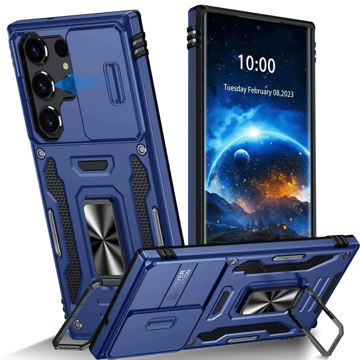 Galaxy S23 Ultra Case - Navy Kickstand & Camera Cover