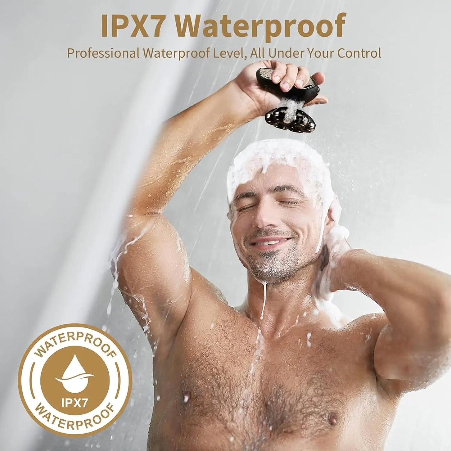 SHPAVVER 5-in-1 Electric Razor for Bald Men - IPX7 Waterproof