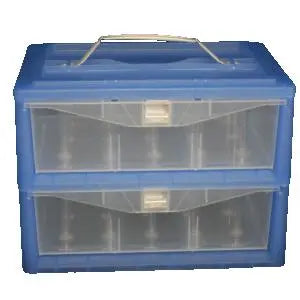 RNK 2 Drawer - 30 Cone Storage Box with Handle – Blue