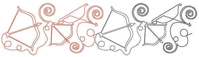 1723 Bows & Arrows Pantograph for Quilting