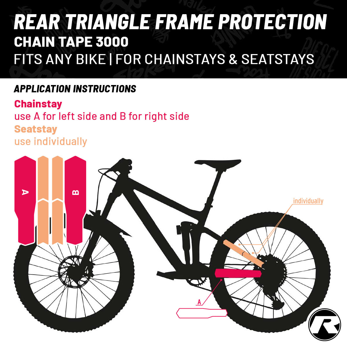 Riesel Design - Frame Protection Tape - CHAIN:TAPE 3000 - Korvel