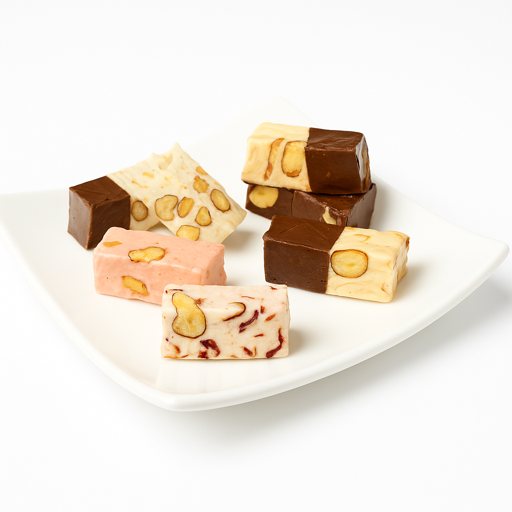 Nougat de Almendra Tostada Andy Anand - 28 Delicias en Tamaño Bocado