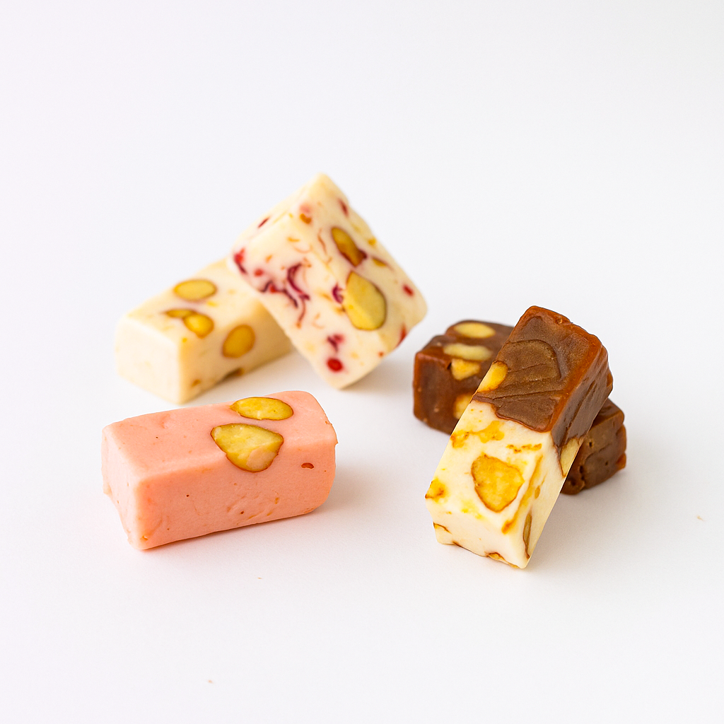 Nougat de Almendra Tostada Andy Anand - 28 Delicias en Tamaño Bocado