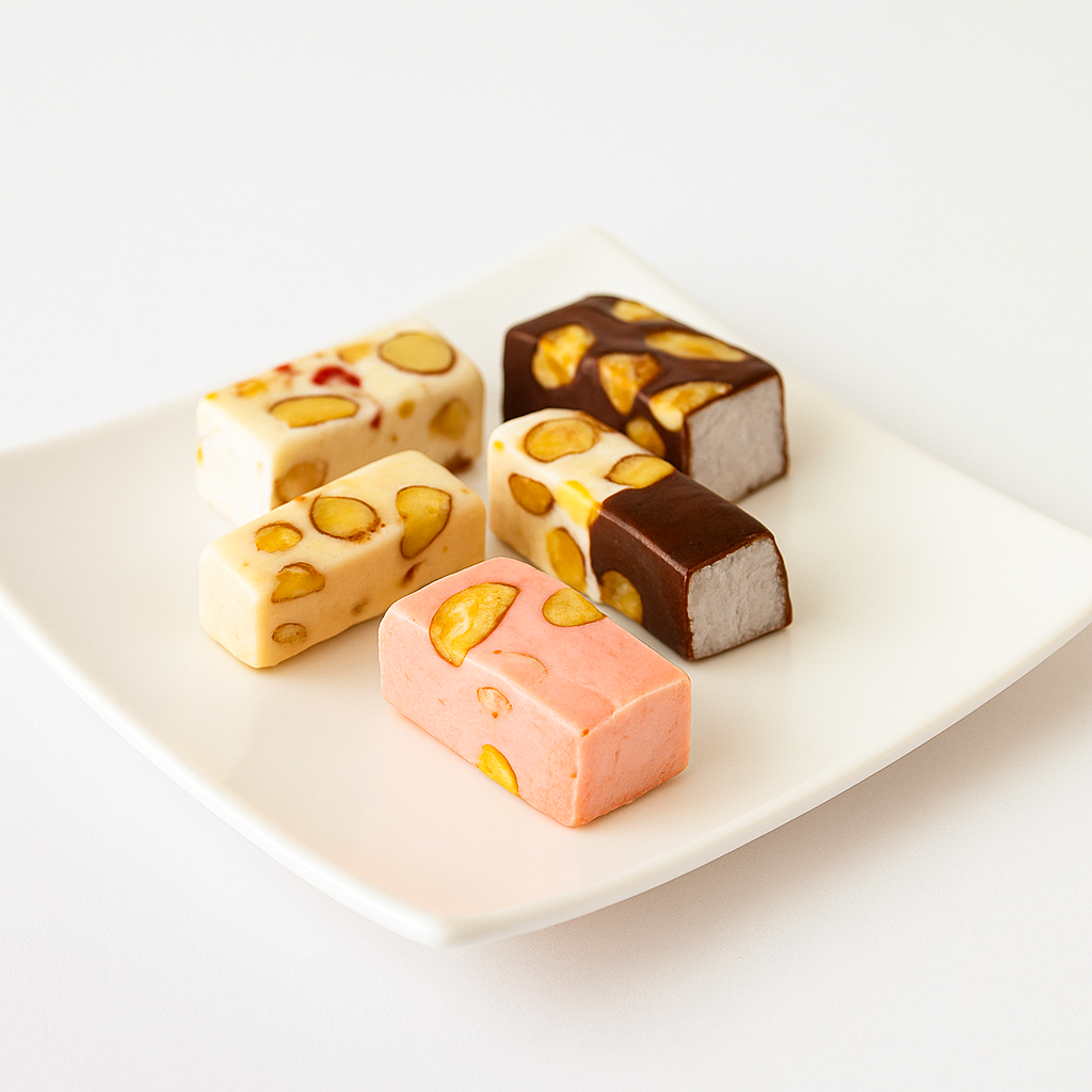 Nougat de Almendra Tostada Andy Anand - 28 Delicias en Tamaño Bocado