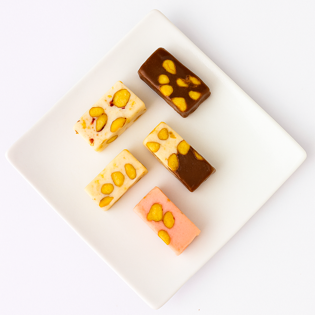 Nougat de Almendra Tostada Andy Anand - 28 Delicias en Tamaño Bocado