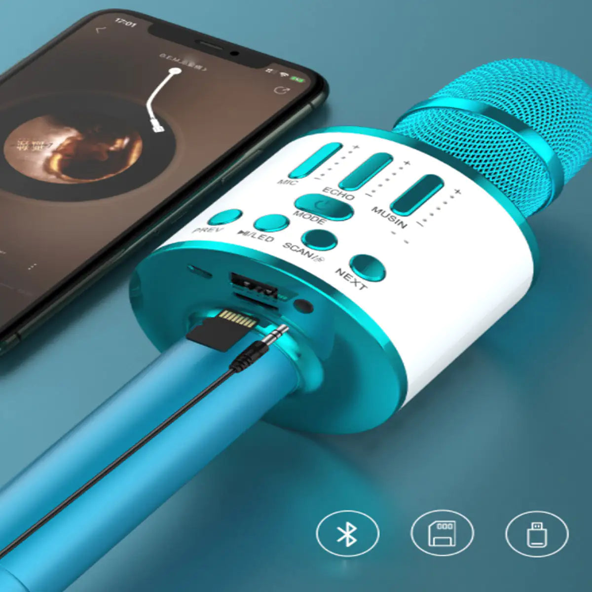 Micrófono de Karaoke Bluetooth para Fiestas