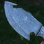 Premium Full Tang Handmade Raindrop Damascus Steel Guthook Skinner Knife - Korvel