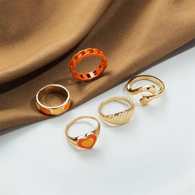 Ensemble de Bagues Vintage Embrace Hands