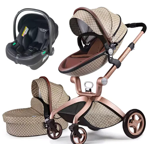 Cochecito Convertible de Lujo Plegable 3 en 1