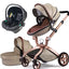 Cochecito Convertible de Lujo Plegable 3 en 1