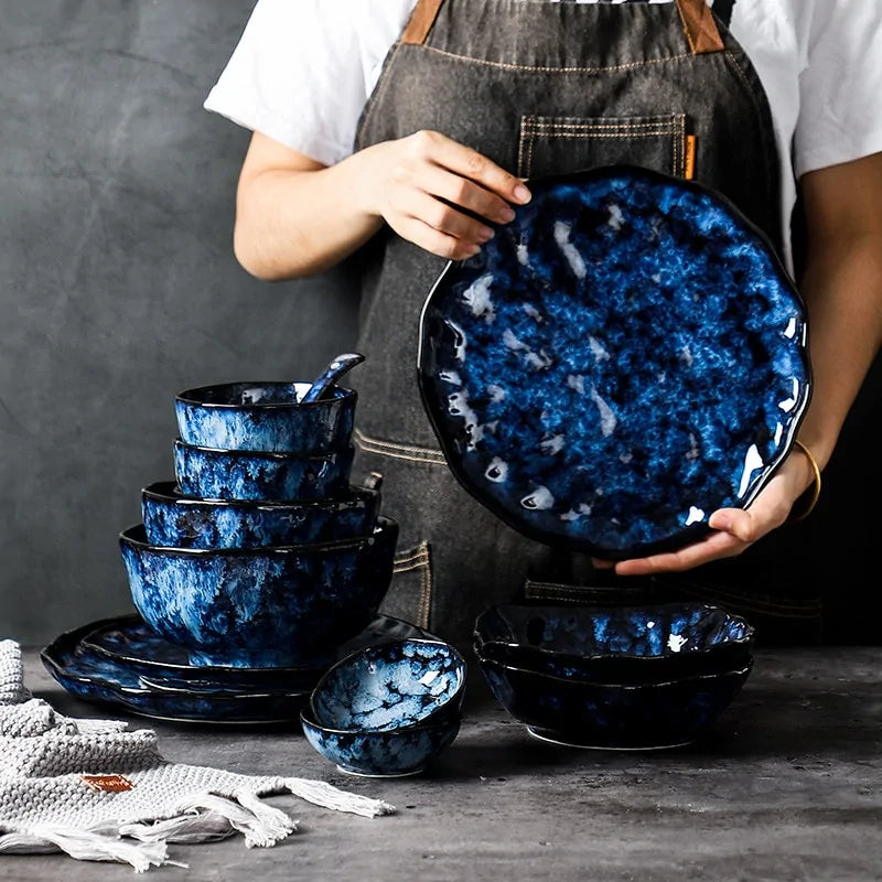 Retro Porcelain Dinner Plates - Timeless Elegance for Every Meal