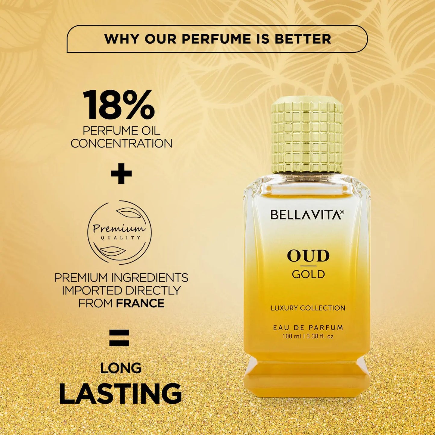 OUD GOLD Eau De Parfum - 3.38 fl. oz. | Fragancia Unisex