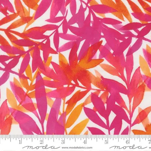 Tela de Algodón Radiant Pink Leaf Blenders - 44"/45" por Yarda