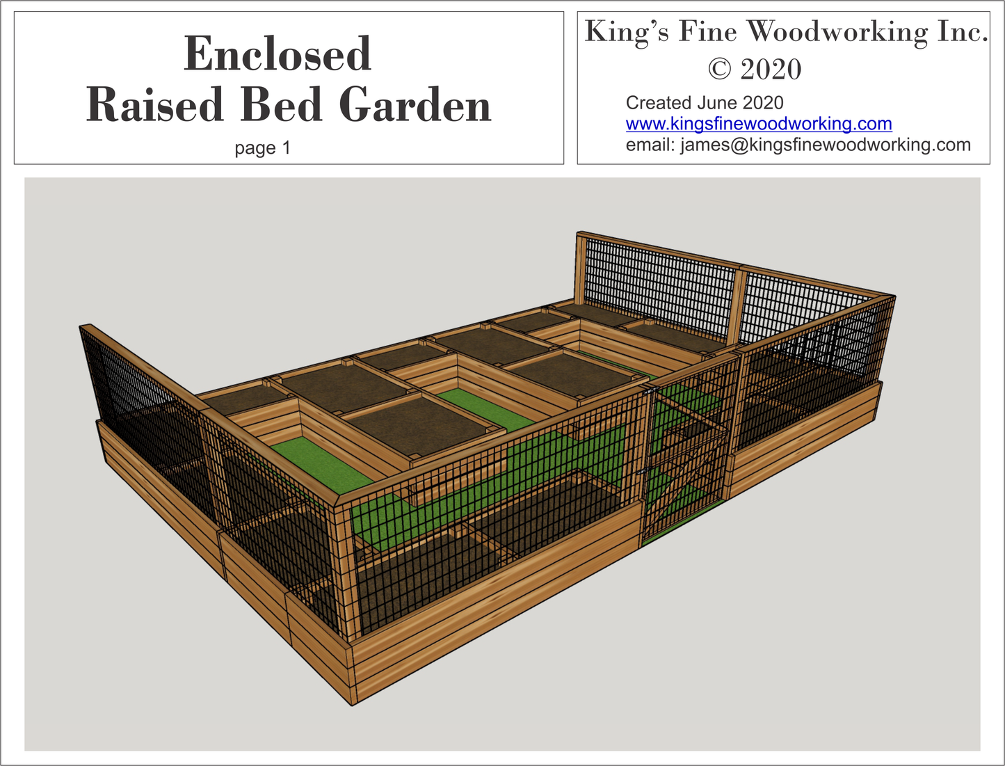 Planes en 3D para el Jardín de Cama Elevada