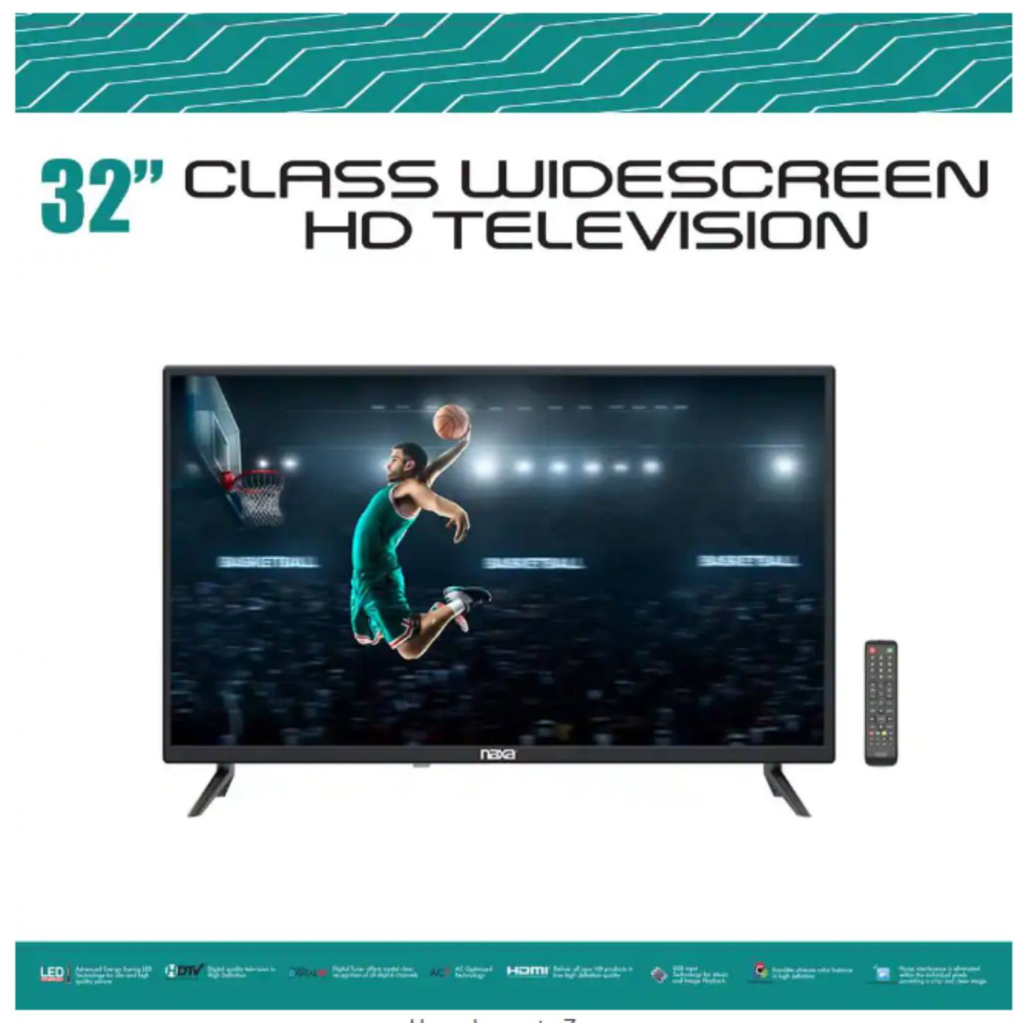 Télévision LED HD 720p Naxa de 32 pouces