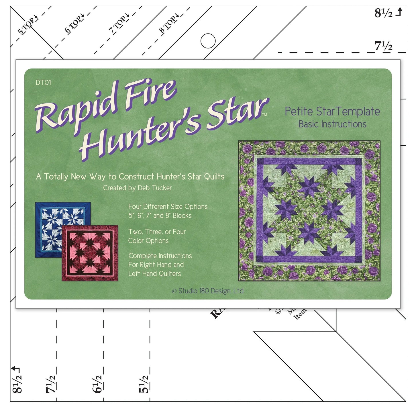 Plantilla de acolchado Rapid Fire Hunter's Star Petite