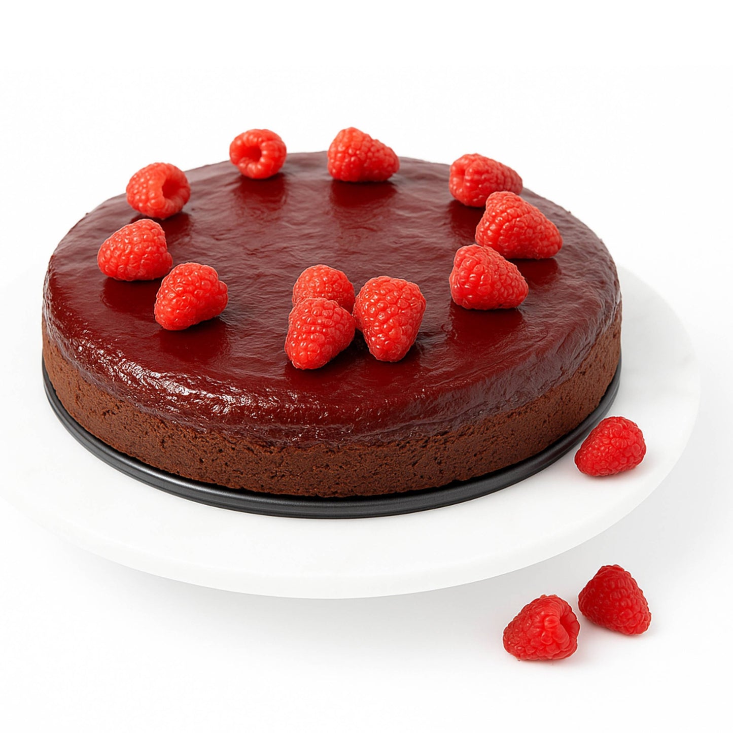 Pastel de Trufa de Chocolate y Frambuesa Andy Anand de 9" - Delicia Hecha a Mano