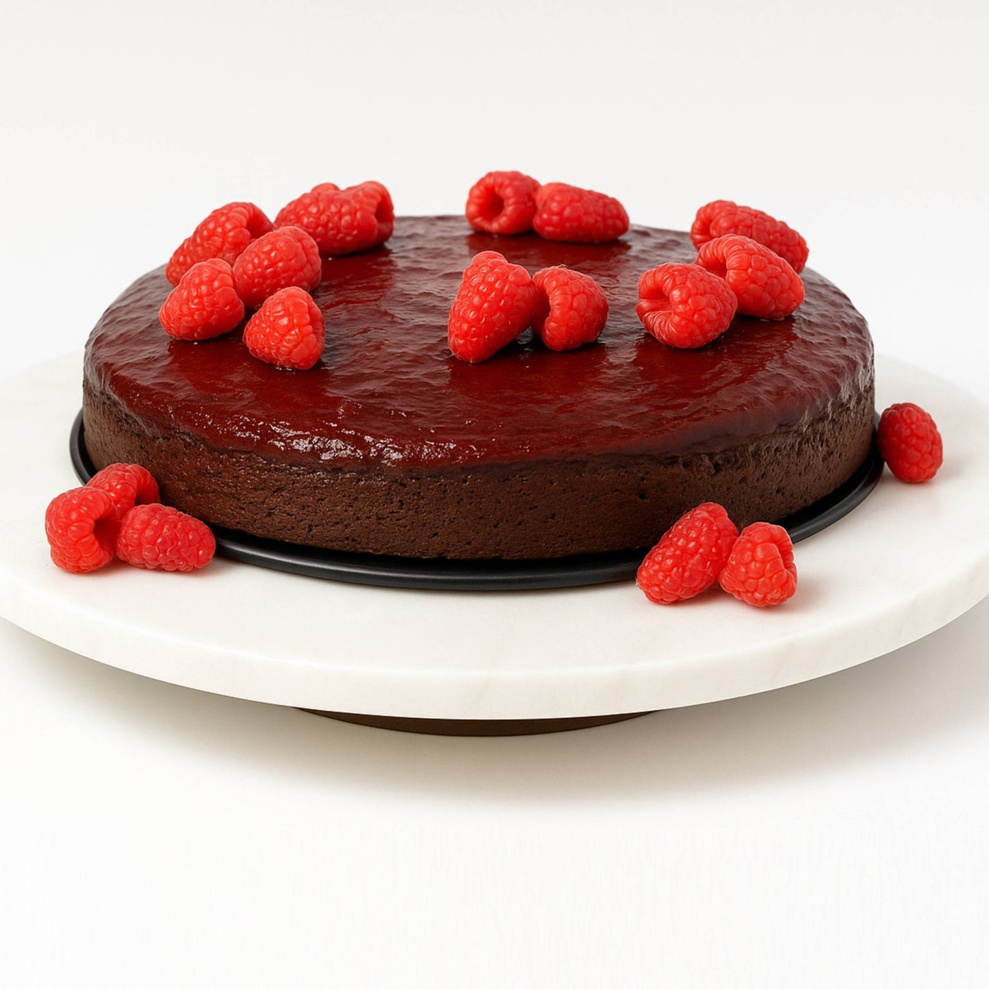 Pastel de Chocolate con Frambuesa Sin Gluten de 9" Andy Anand Exquisito