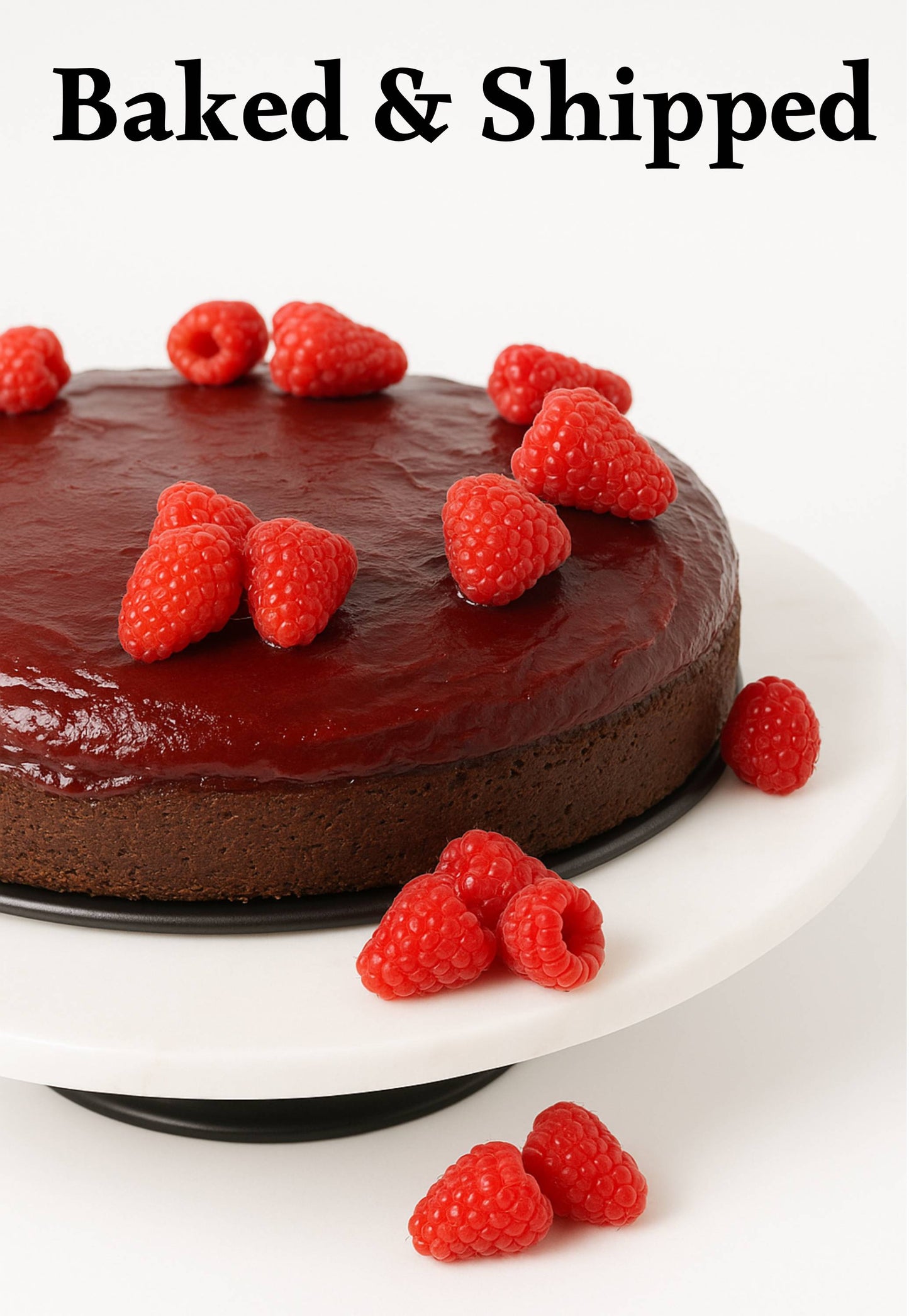 Torta de Trufa de Chocolate con Frambuesa Sin Azúcar Andy Anand 9"