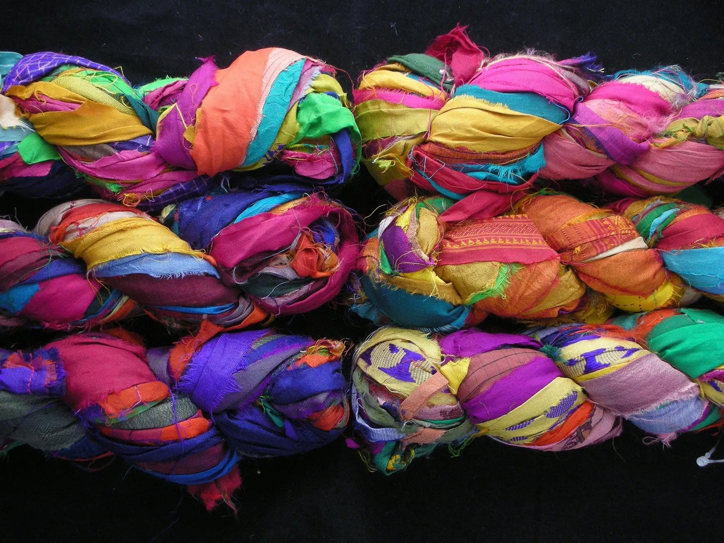 Recycled Silk Sari Ribbon - 45-50 Yards of Unique Crafting Material