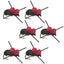 Essential Red Top Black Foam Beetle Dry Flies for Trout - Pack of 6 Size 14 - Korvel