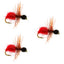 3 Pack Velvet Cowkiller Ant Wasp Terrestrial Trout Dry Fly - Size 12