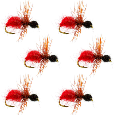 Mouche sèche de truite terrestre Velvet Cowkiller Ant Wasp - Taille 12 (paquet de 6)