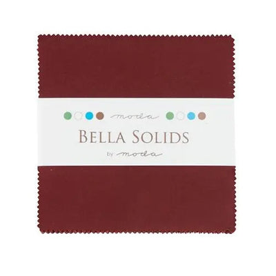 Paquete de Charm Red Burgundy Bella Solids Precuts