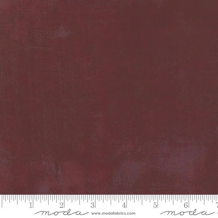 Red Grunge Basics Burgundy Fabric - 44"/45" Per Yard