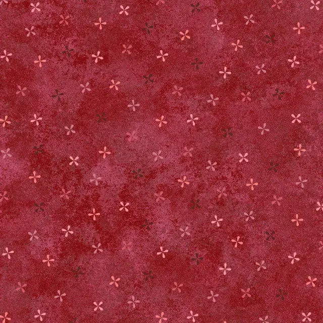 Tissu en coton à pétales de pinwheel rouge Operetta - 43"/44" par yard