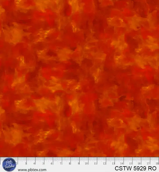 Tissu Large de Couleur Rouge Orange - 108"