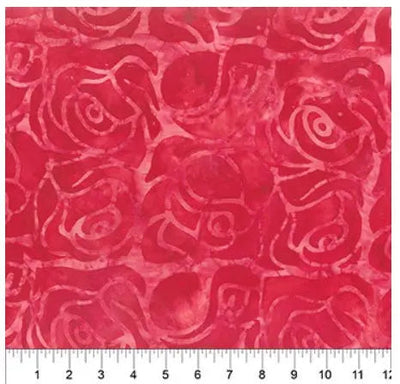 Tela de Algodón Wideback de Rosas Rojas - Calidad Premium