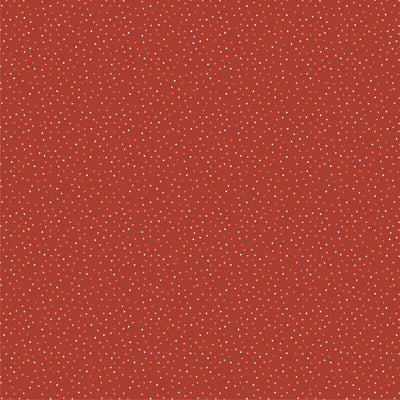 Tela de Algodón con Motivo de Gallina Manchada Roja - 44"/45" por Yarda