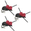 3 Pack of Red Top Black Foam Beetle Dry Flies for Trout Fishing - Size 14 - Korvel