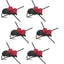 Barbless Black Foam Beetle Dry Flies for Trout - 6 Pack Size 14 - Korvel