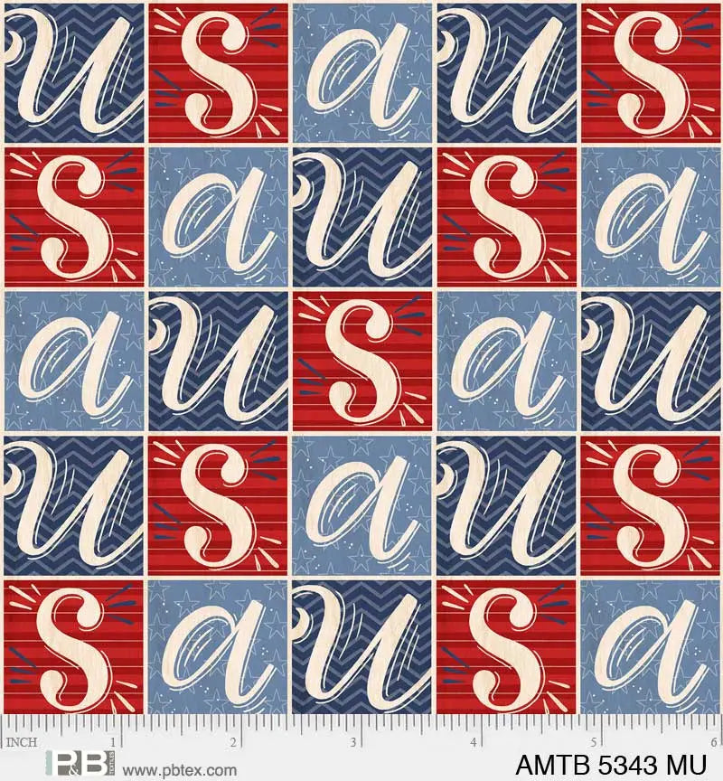 Tissu Rouge Blanc Et Bleu America The Beautiful 44"/45" Par Yard