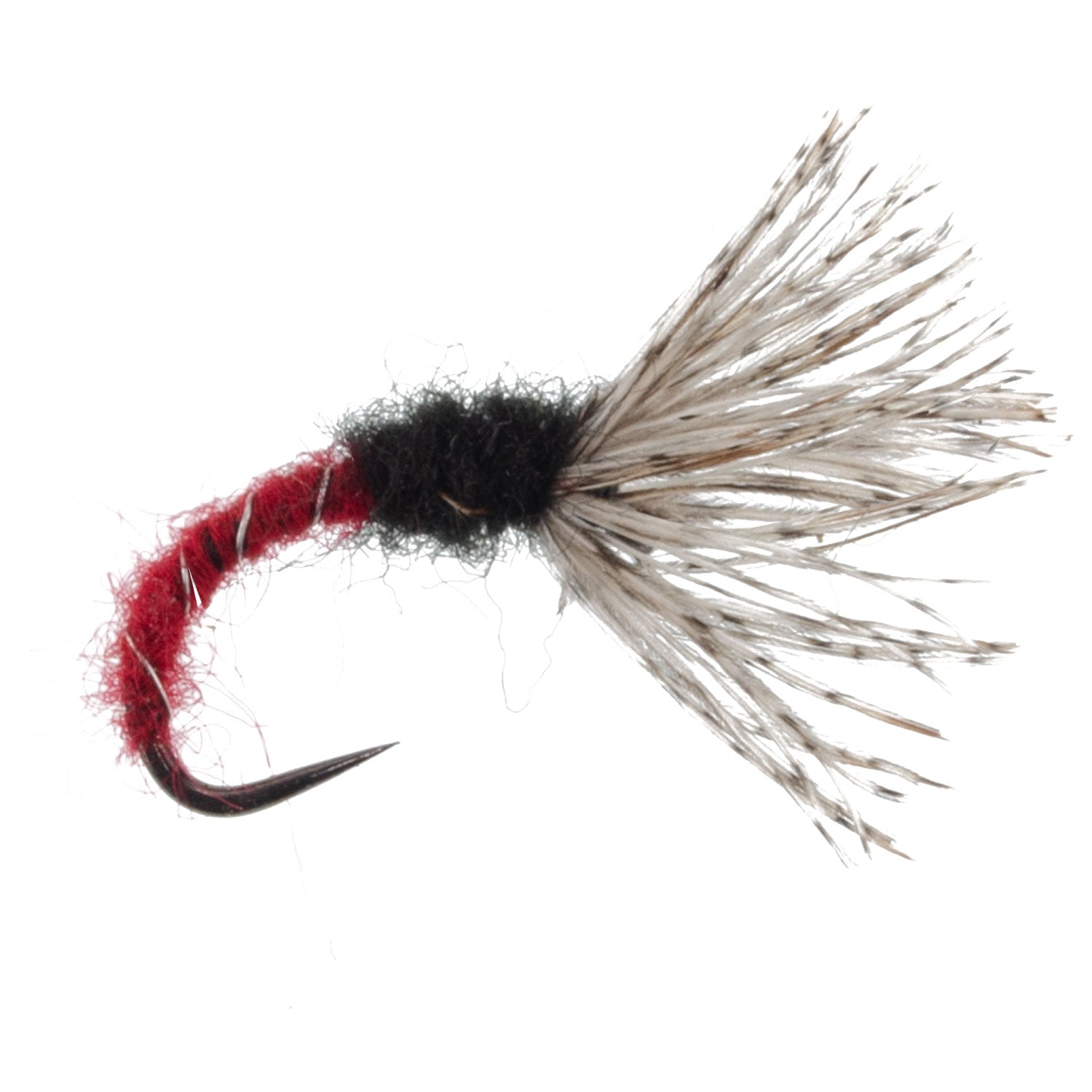 Red Zebra Sakasa Kebari - 6 Tenkara Flies - Size 14 - Korvel