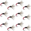 Red Zebra Sakasa Kebari - 12 Tenkara Flies - Size 16 - Korvel