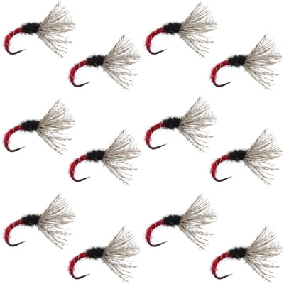 Red Zebra Sakasa Kebari - 12 Tenkara Flies - Size 12 - Korvel