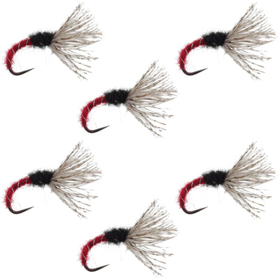 Premium Red Zebra Sakasa Kebari Tenkara Flies - Size 16 (Pack of 6) - Korvel