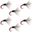 Red Zebra Sakasa Kebari - 6 Tenkara Flies - Size 14 - Korvel