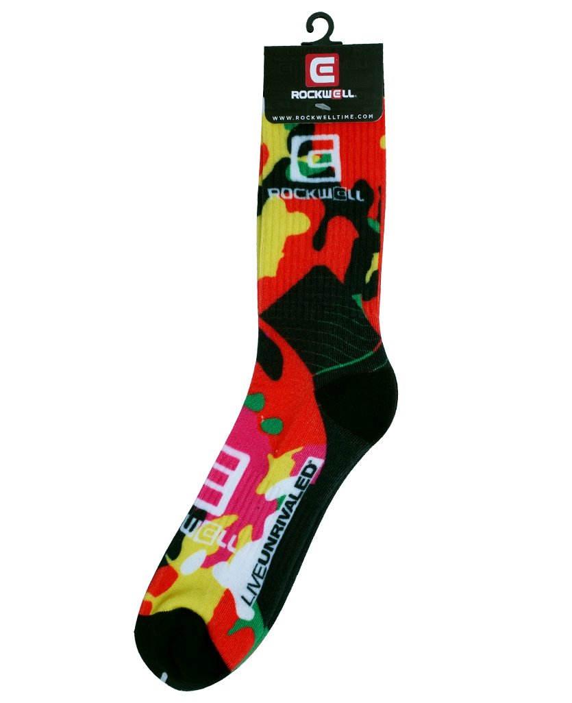 Stylish Red Camo Crew Socks for Ultimate Comfort - Korvel