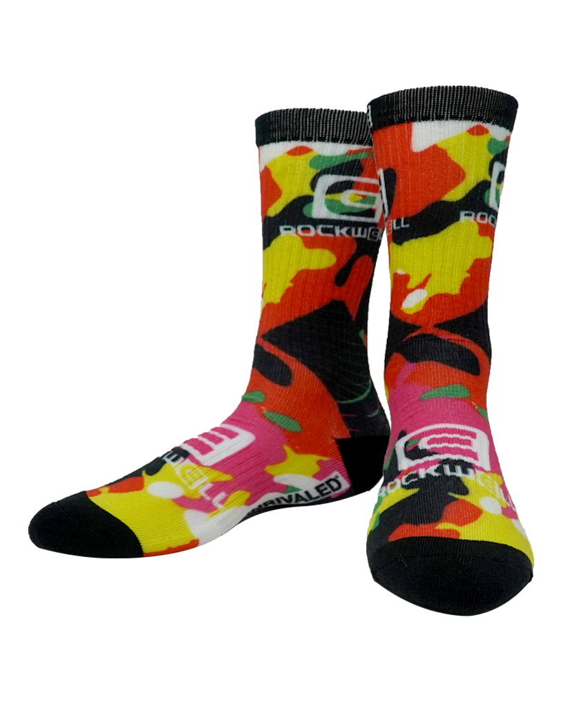 Stylish Red Camo Crew Socks for Ultimate Comfort - Korvel