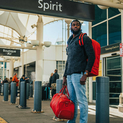 Red Leather Luxury Carry-On Backpack - Limited Edition