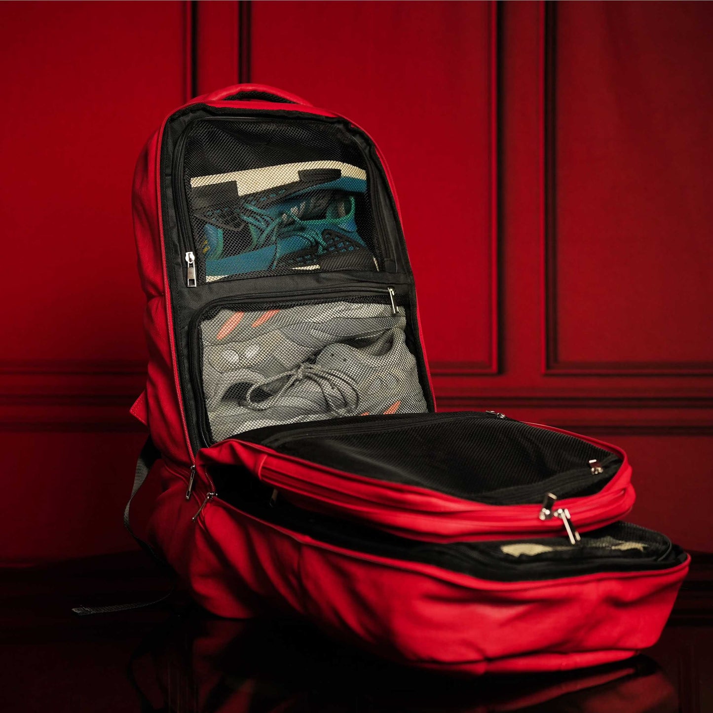 Premium Red Leather Shoe Bag - XL Design for Size 17