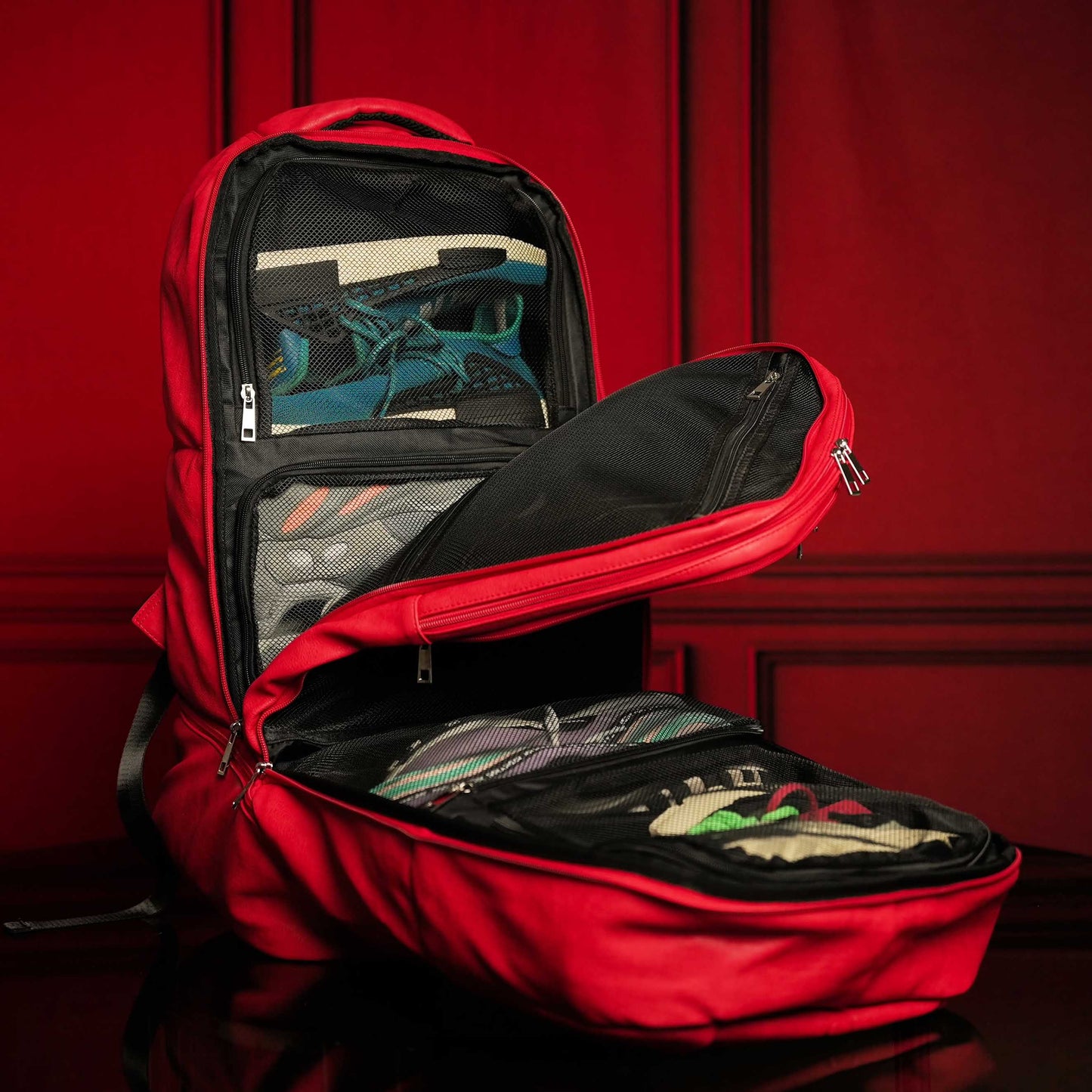 Premium Red Leather Shoe Bag - XL Design for Size 17