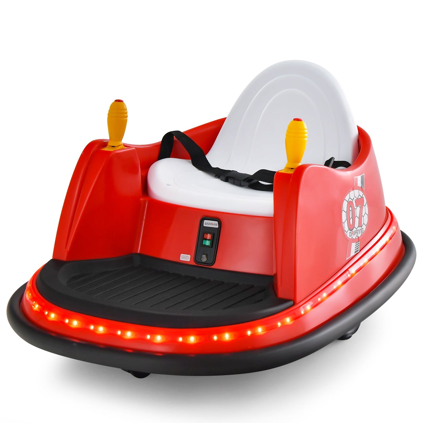 Coche de Choque Eléctrico para Niños de 12V con Luces Intermitentes - Rojo