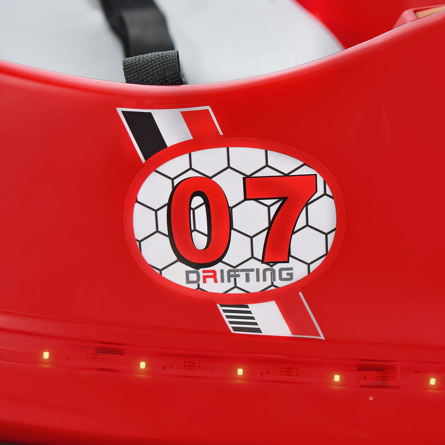 Coche de Choque Eléctrico para Niños de 12V con Luces Intermitentes - Rojo