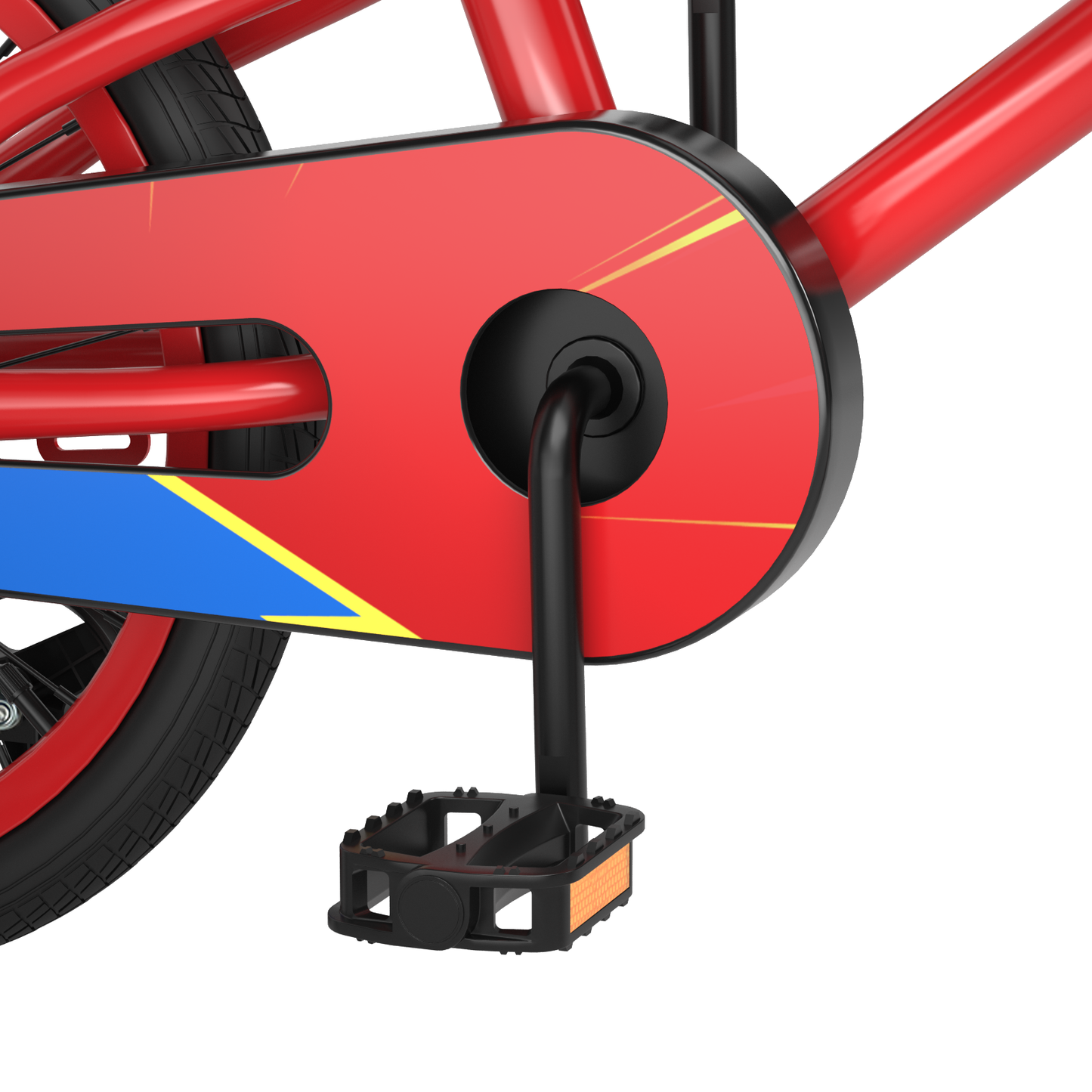 Bicicleta para Niños de 18 Pies con Ruedas de Entrenamiento Removibles - Rojo